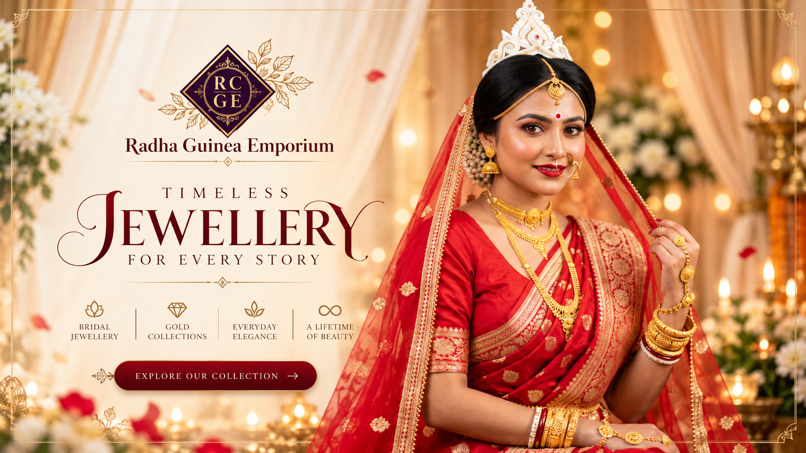 Exquisite gold rings banner