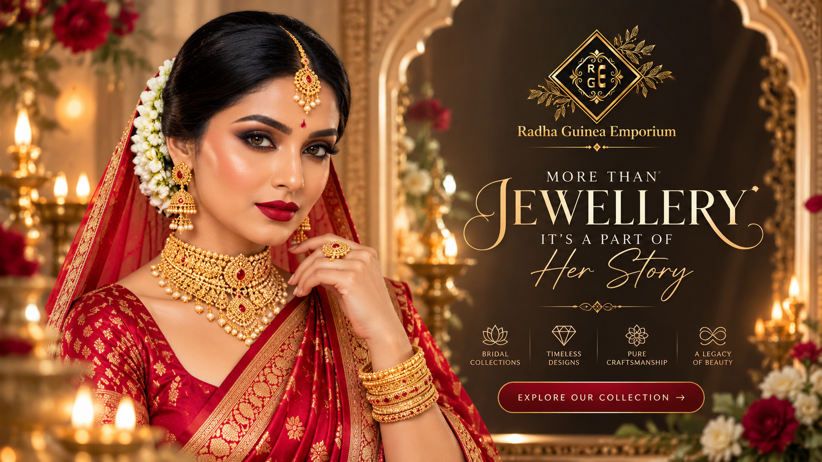 Gold necklace special collection banner